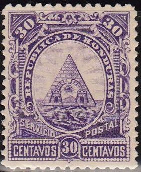 Honduras 1890 Scott 46 Sello Nuevo Escudo de Armas 30c