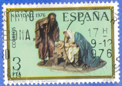 1976 ESPANA (E2368) Navidad - El Misterio de la Natividad 3p 2 INT
