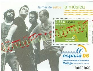 ESPAÑA 2006 4271 Sello ** MNH HB Expo Mundial Filatelia La Musica El Canto del Loco Espana Spain 
