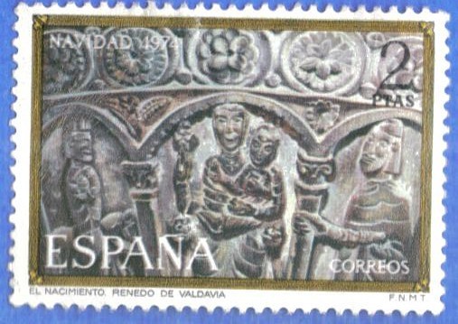 1974 ESPANA (E2217) Navidad - El Nacimiento de Renato de Valdivia 2p 1