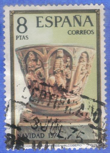 1974 ESPANA (E2217) Navidad - Adoracion de los Reyes en Valcobero 8p2 INT