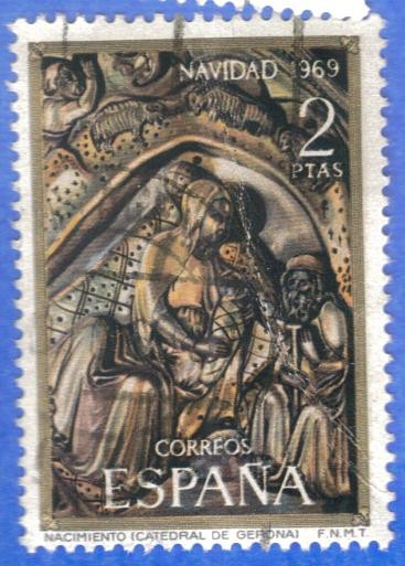 1969 ESPANA (E1945) Navidad - Nacimiento Catedral de Gerona 2p 3