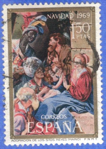 1969 ESPANA (E1944) Navidad - Adoracion de los Reyes Magos 1.5p2 INT