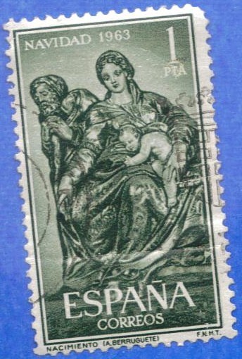 1963 ESPANA (E1535) Navidad - Nacimiento de Berruguete 1p