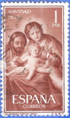 1959 ESPANA (E1253) La Sagrada Familia de Goya 1p