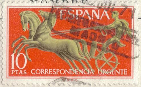 1971 ESPANA (E2041) Aereo Alegorias 10p