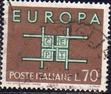 Italia 1963 Scott 881 Sello Serie Europa usado
