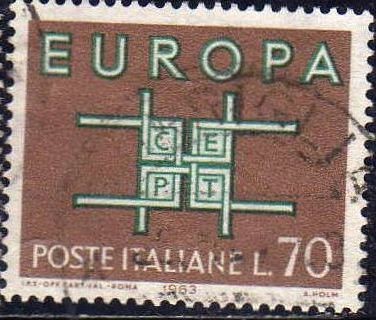 Italia 1963 Scott 881 Sello Serie Europa usado