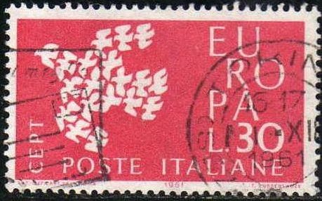 Italia 1961 Scott 845 Sello Serie Europa usado