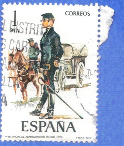 ESPANA 1977 (E2423) Uniformes militares 1p 6