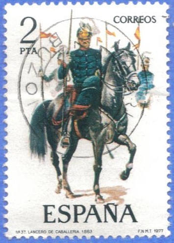 ESPANA 1977 (E2424) Uniformes militares 2p 4