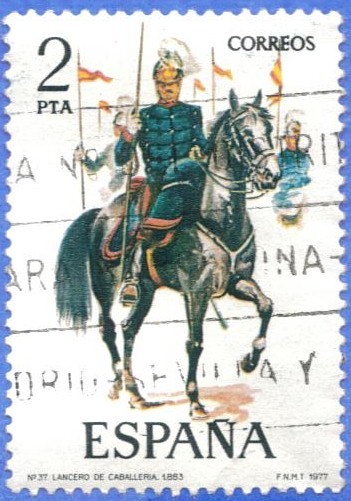 ESPANA 1977 (E2424) Uniformes militares 2p 3 INT