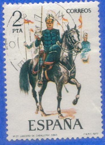 ESPANA 1977 (E2424) Uniformes militares 2p 2 INT