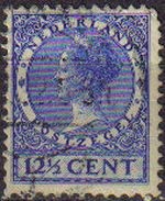 Holanda 1924-26 Scott 180 12,5C Sello Reina Wihelmina usado Netherlands 