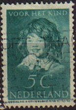 Holanda 1937 Scott B101 Sello niños bienestar de la infancia usado Netherlands 