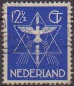 Holanda 1938 Scott 200 Sello Estrella, Paloma y Espada usado Netherland