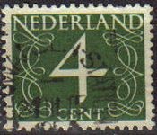 Holanda 1946-57 Scott 284 Sello Serie Numeros usado Netherlands 