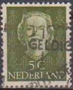 Holanda 1949 Scott 306 Sello Reina Juliana usado Netherland