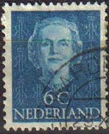 Holanda 1949 Scott 307 Sello Reina Juliana usado Netherland