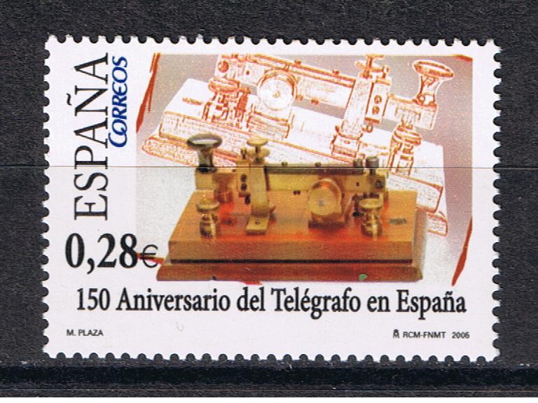 Edifil  4162  150º aniv. del telégrafo en España.  