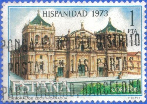 ESPANA 1973 (E2154) Hispanidad Nicaragua - Catedral de Leon 1p