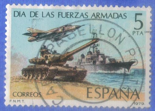 ESPANA 1979 (E2525) Dia de las Fuerzas Armadas 5p 2