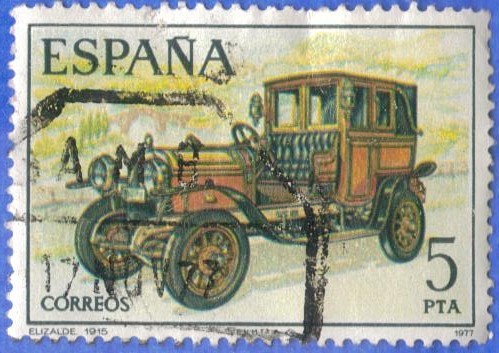 ESPANA 1977 (E2411) Automoviles antiguos espanoles - Elizalde 1915 5p