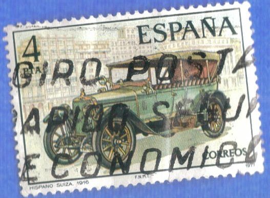 ESPANA 1977 (E2410) Automoviles antiguos espanoles -Hispano Siza 1916 4p