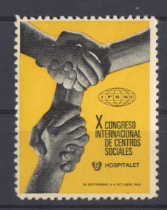 HOSPITALET VIÑETA DEL X CONGRESO INTERNACIONAL DE CENTROS SOCIALES, 1969.