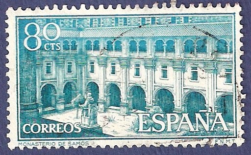 Edifil 1323 Real Monasterio de Samos 0,80