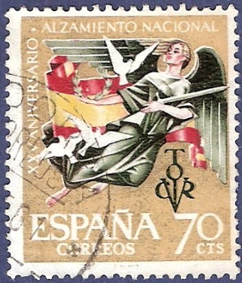 Edifil 1353 Aniversario del alzamiento nacional 0,70 ÚLTIMO