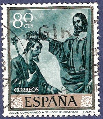 Edifil 1421 Jesús coronando a San José 0,80