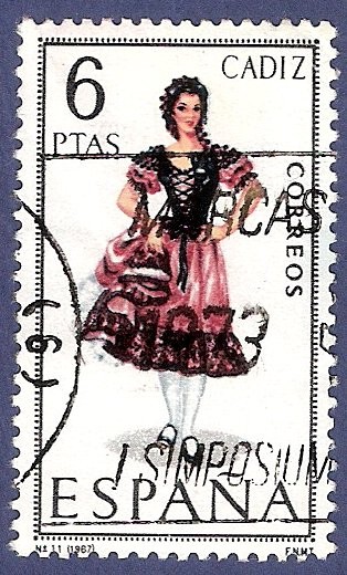 Edifil 1777 Traje regional Cádiz 6