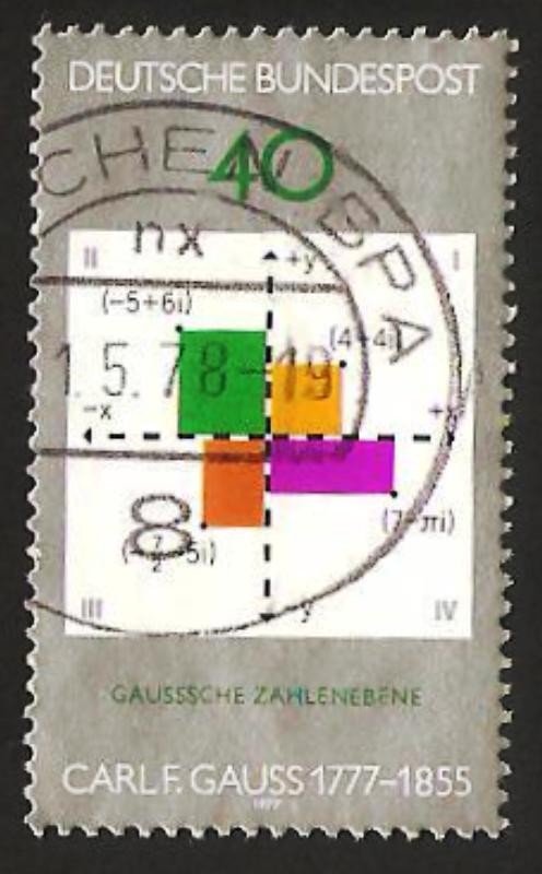 carl friedrich gauss, matemático, II centº de su nacimiento