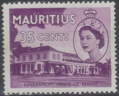 MAURICIO 1953 (S259) Coronacion - Casa Gobierno Le Reduit 35c