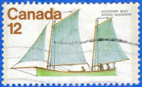 CANADA 1977 (S747) Mackinaw boat 12c