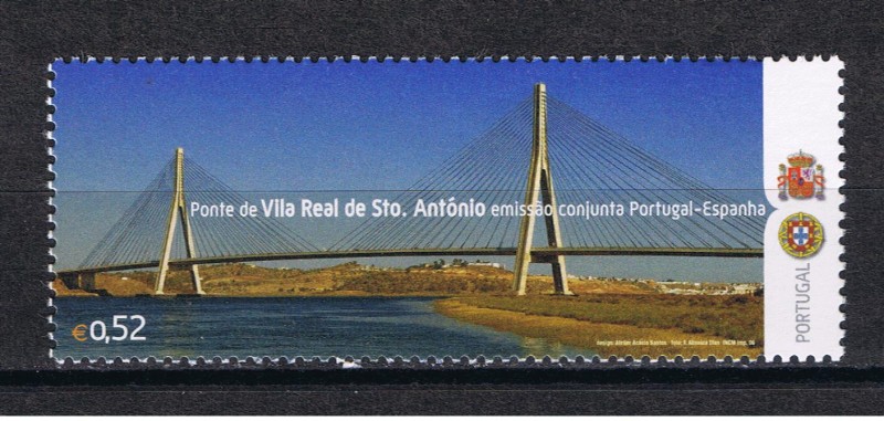 Edifil  4263   Puentes ibéricos.  Emisión conjunta con Portugal.  