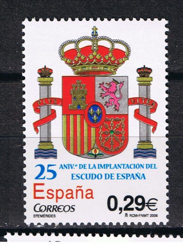 Edifil  4284  25º aniv. de la implantación del actual escudo se España.  