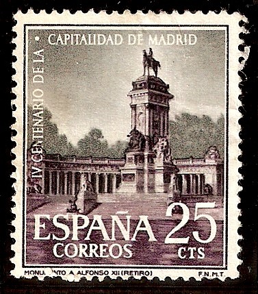 IV centenario de la capitalidad de Madrid -Alfonso XII en el Retiro