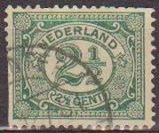 Holanda 1898-1924 Scott 060 Sello Serie Basica Numeros usado Netherland 