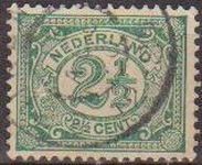 Holanda 1898-1924 Scott 060 Sello Serie Basica Numeros usado Netherland 