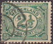 Holanda 1898-1924 Scott 060 Sello Serie Basica Numeros usado Netherland 