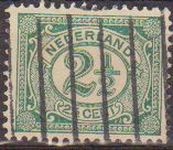 Holanda 1898-1924 Scott 060 Sello Serie Basica Numeros usado Netherland 