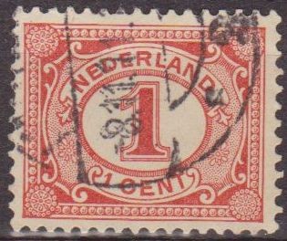 Holanda 1898-1924 Scott 056 Sello Serie Basica Numeros usado Netherland 