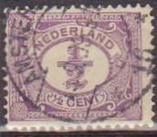 Holanda 1898-1924 Scott 055 Sello Serie Basica Numeros usado Netherland  