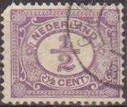 Holanda 1898-1924 Scott 055 Sello Serie Basica Numeros usado Netherland  