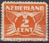 Holanda 1924-26 Scott 168 Sello Gull Gaviota 2c usado Netherland 