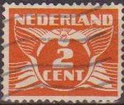 Holanda 1924-26 Scott 168 Sello Gull Gaviota 2c usado Netherland 