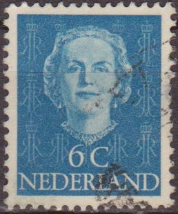 Holanda 1949 Scott 307 Sello Reina Juliana 6c usado Netherland 
