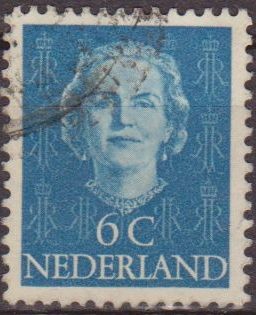 Holanda 1949 Scott 307 Sello Reina Juliana 6c usado Netherland 